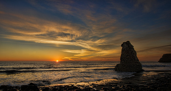 Sunset Davenport Beach  - Version 2